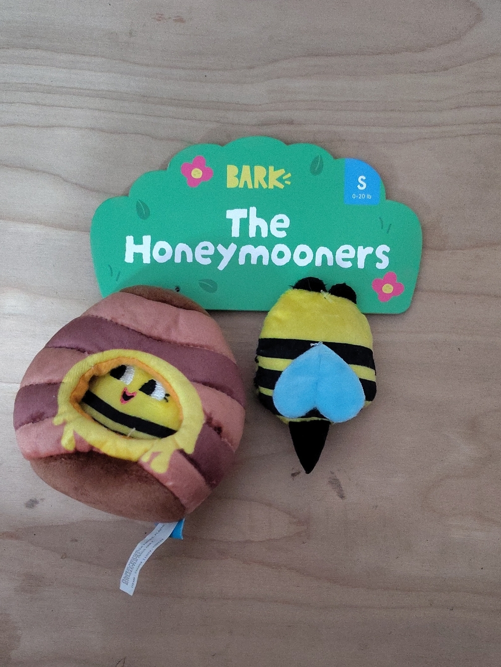 BARK The Honeymooners Bee Plush Set - Yellow, Black, Brown, Blue